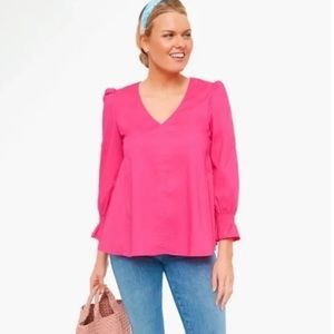 Pomander Place Tuckernuck Easton Blouse Size Medium Hot Pink